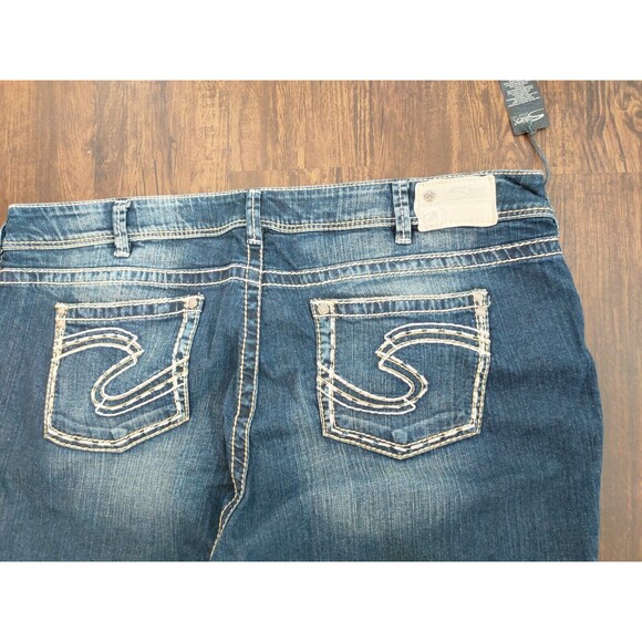 Silver Suki Womens Mid Capri Denim Blue Jeans Sz22/L32 Western Glove Works 44x32 - Picture 9 of 10